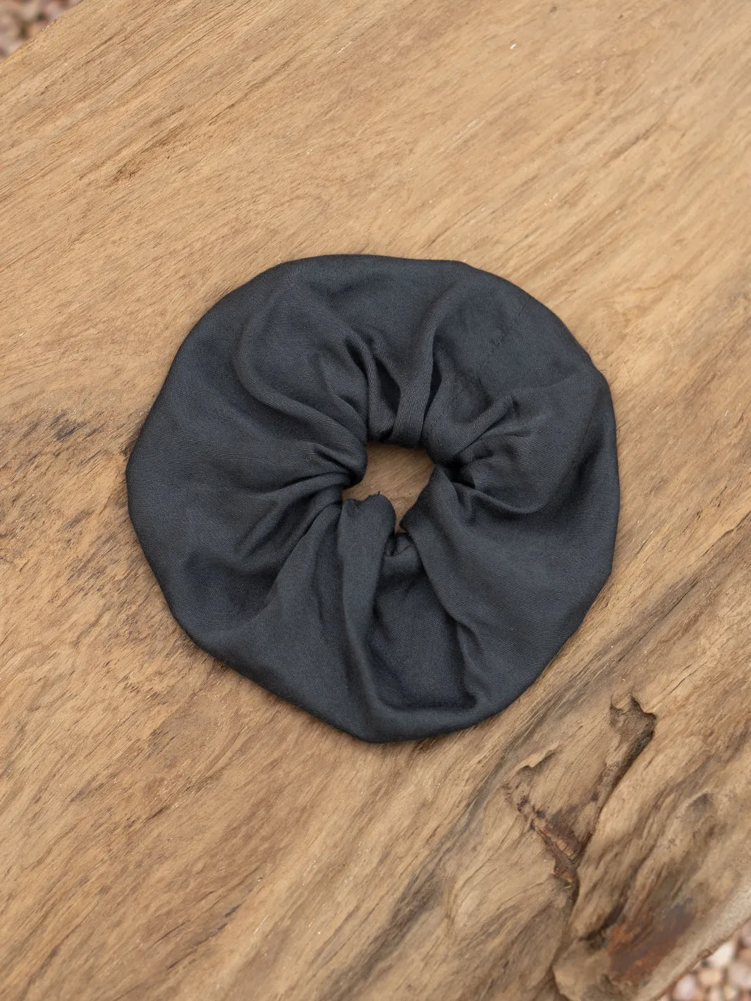 Jumbo Bamboo Scrunchie Charcoal