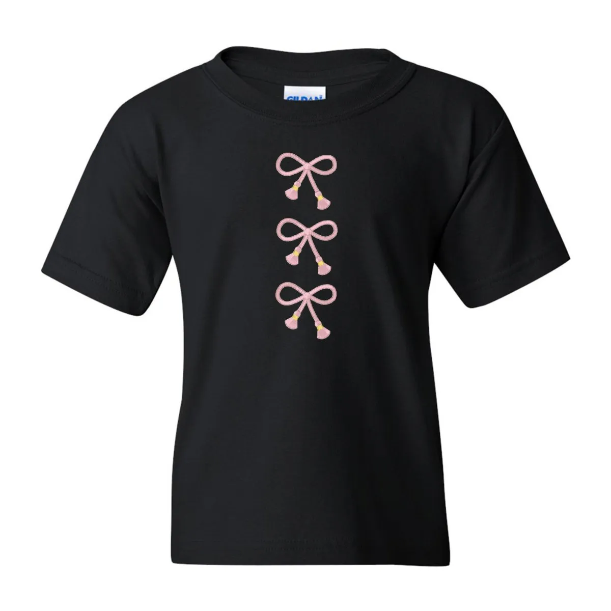 Kids Embroidered Tasseled 'Bows' T-Shirt