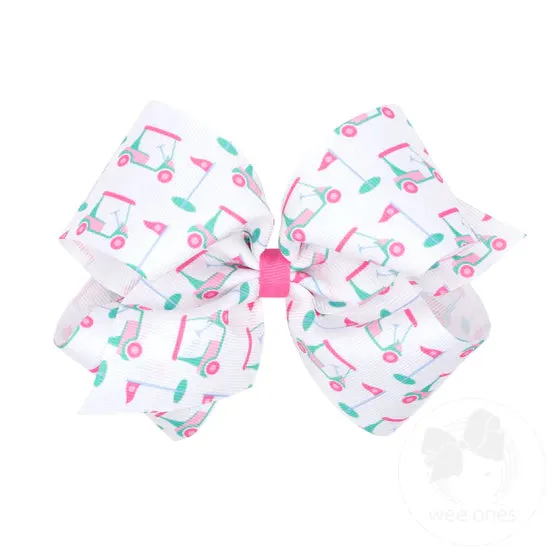 King Grosgrain Bows, Golf Print