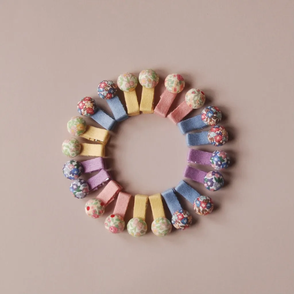 Kit & Kate Button Children's Hair Clips - Sunshine