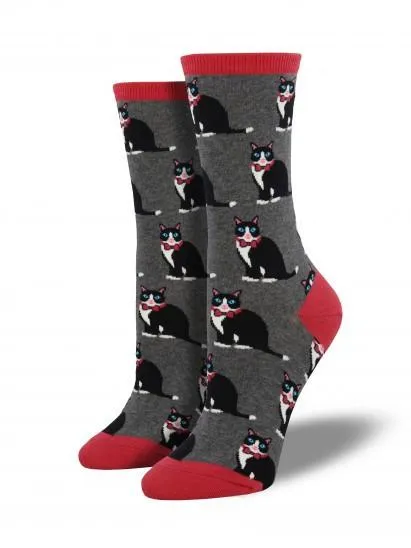 Ladies Tuxedo Cats Graphic Socks