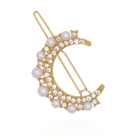 Lana Moon Pearl Hair Clip | Gold