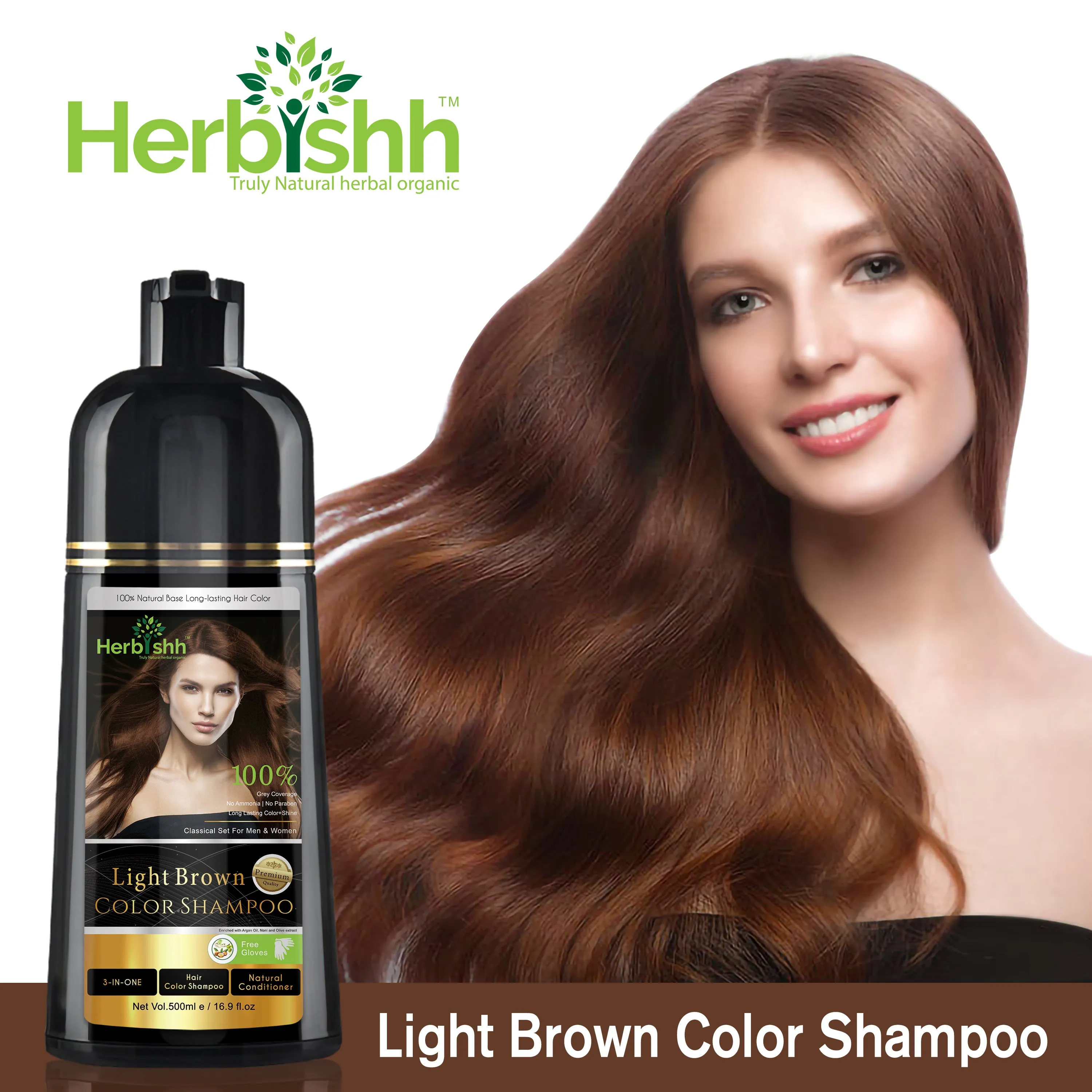 Light Brown Herbishh Color Shampoo