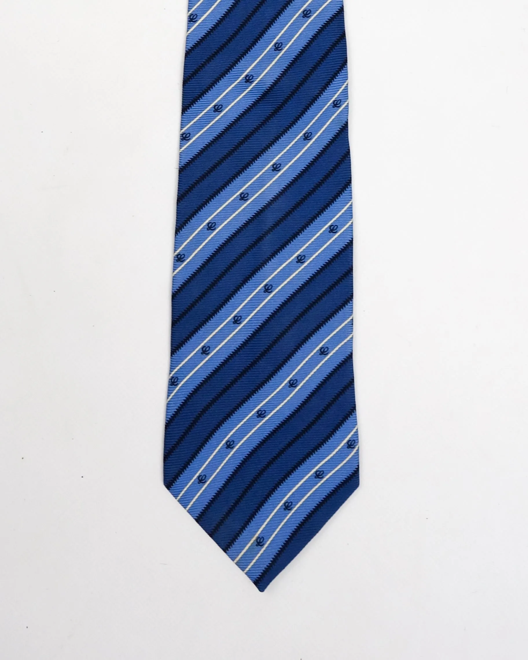 Loewe IVY Stripes Blue Silk Tie 1990's