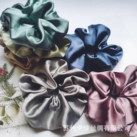 MAC010 hijab scrunchies, silk hair ribbon