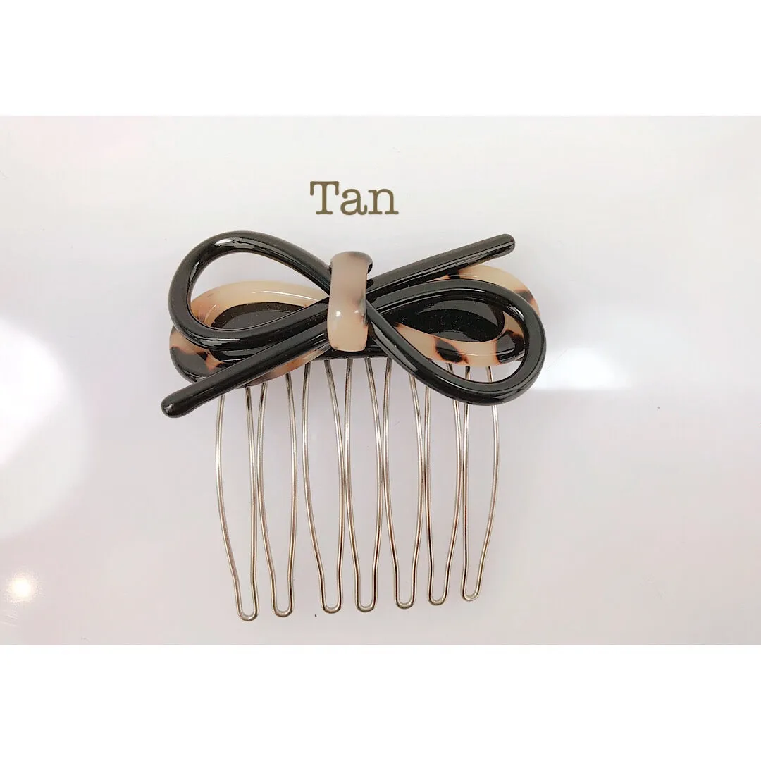 Made in France beautiful Glossy Bow Hair Pin