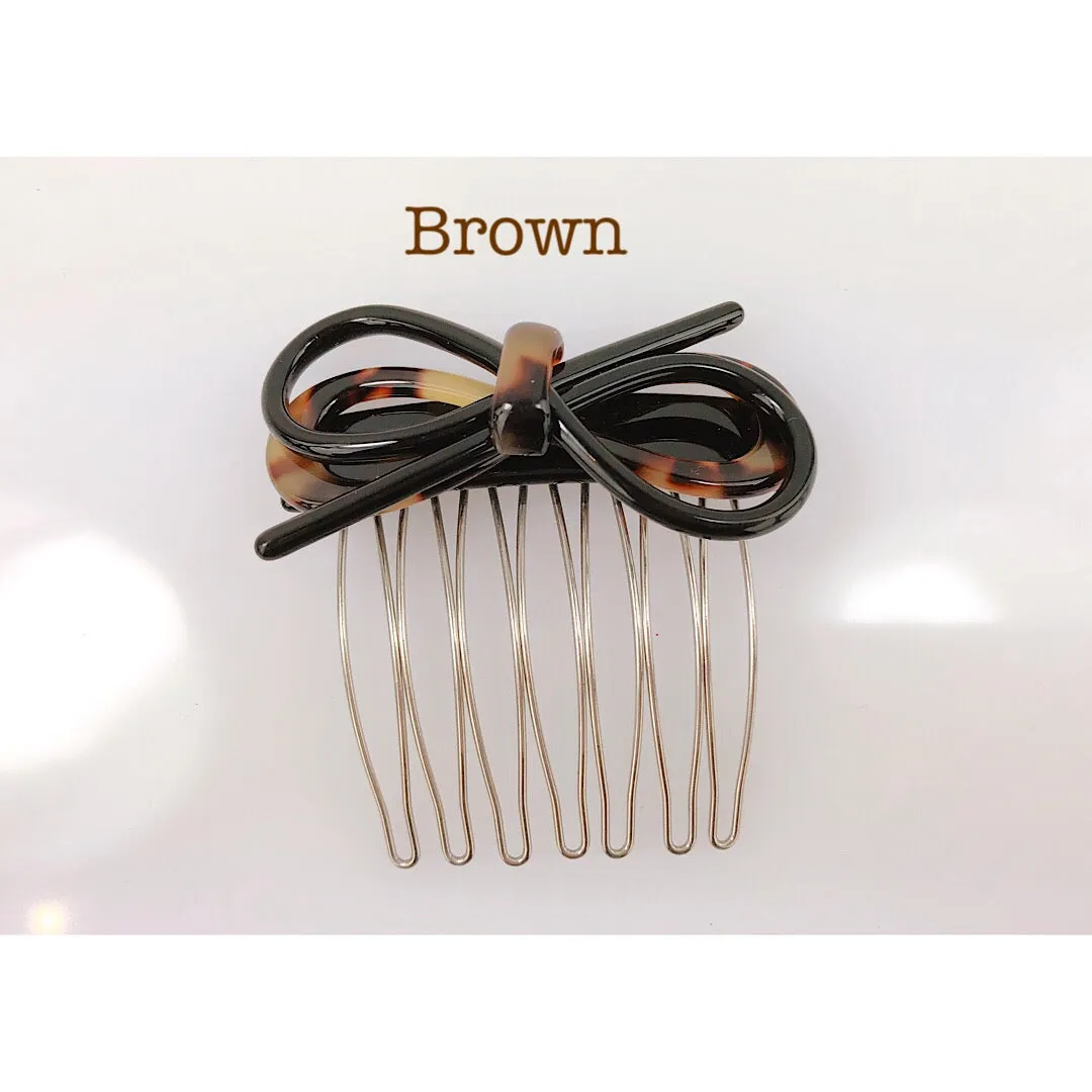 Made in France beautiful Glossy Bow Hair Pin