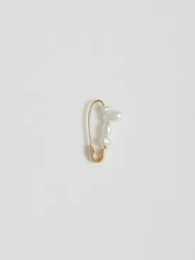 Mini Mixed Pearl Safety Pin Earring