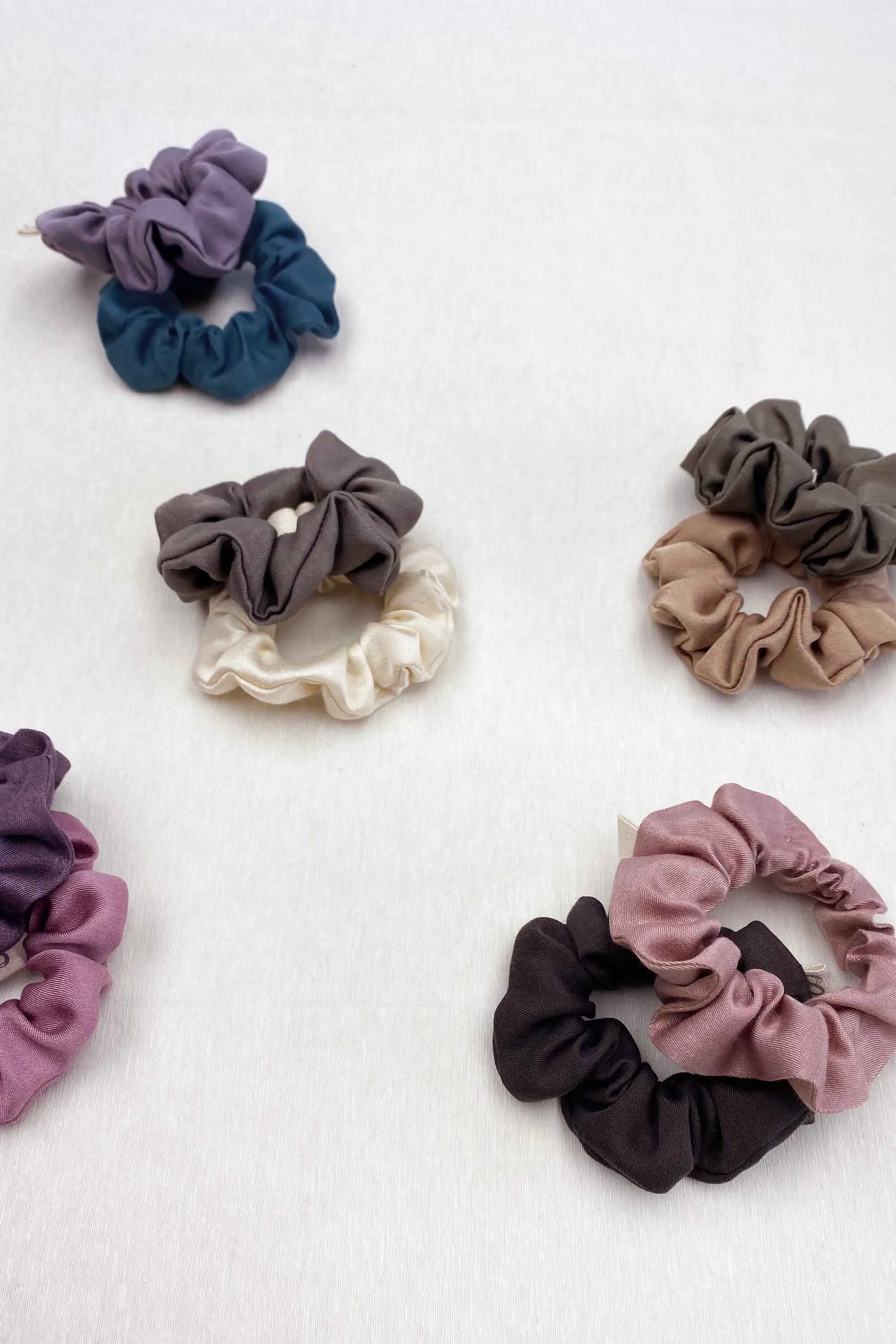 Mini Plant-dyed Silk Scrunchies