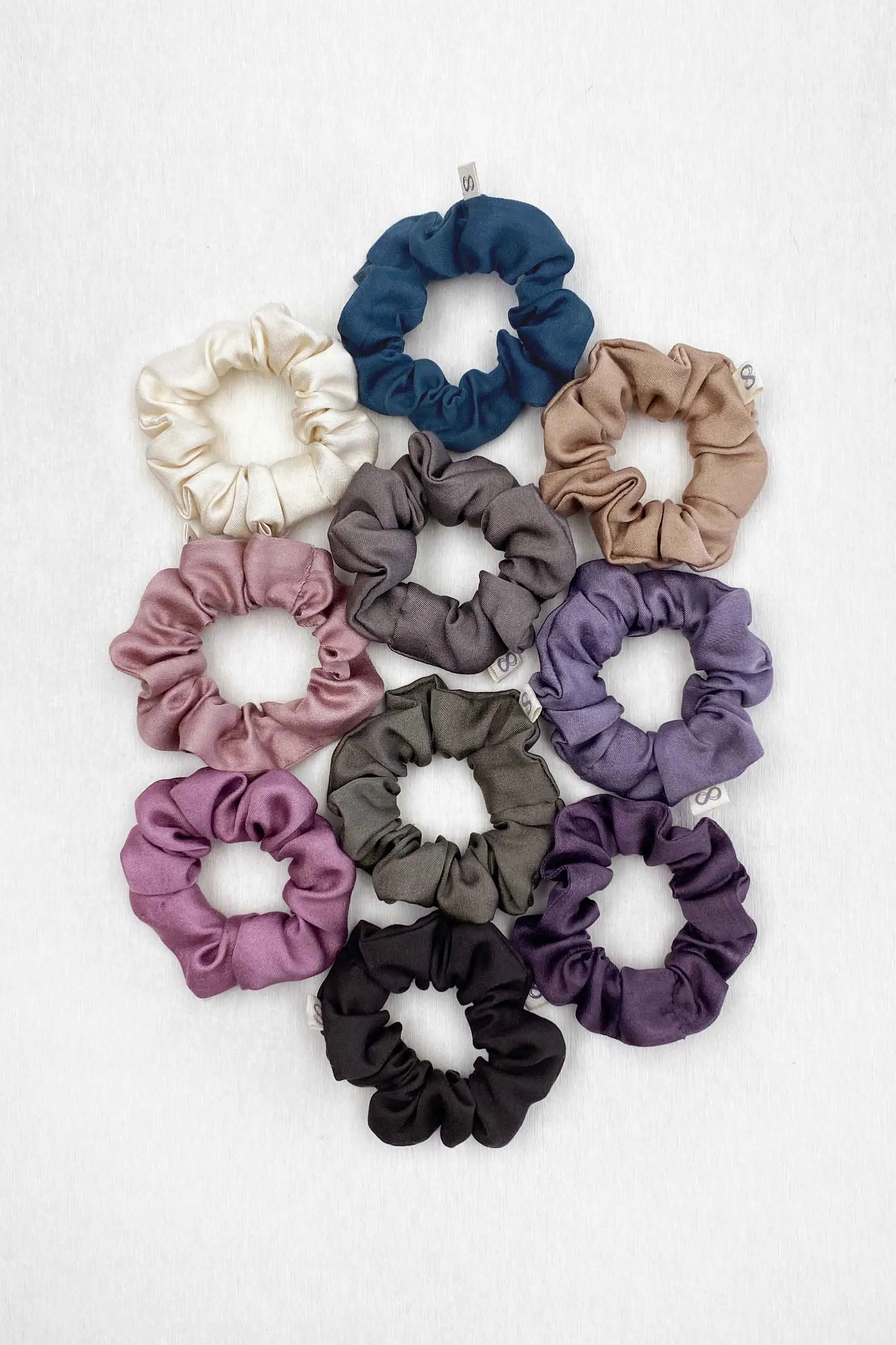 Mini Plant-dyed Silk Scrunchies