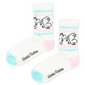 Moomin Retro Socks Pink/Blue - Nordicbuddies