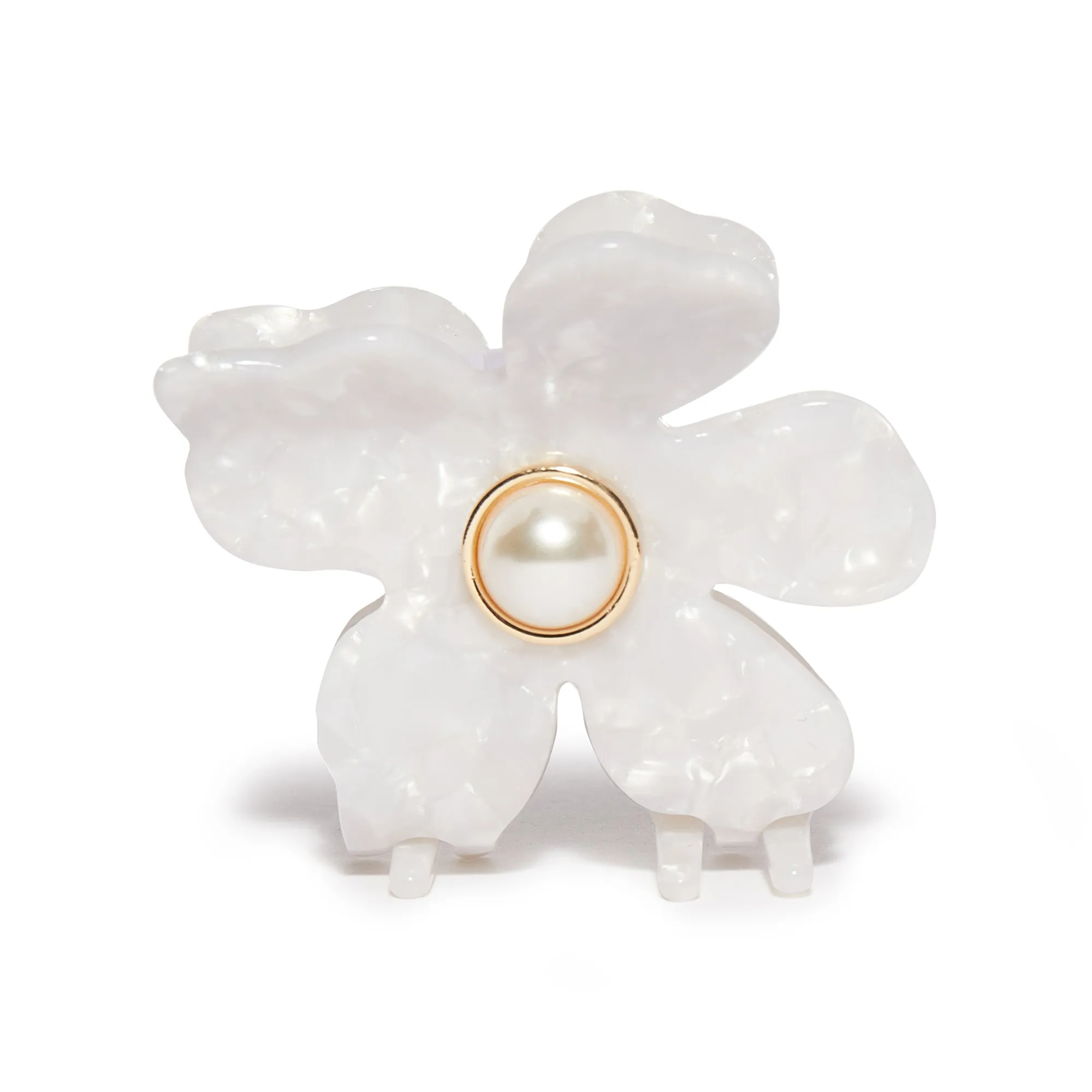 Mother of Pearl Lily Claw Clip