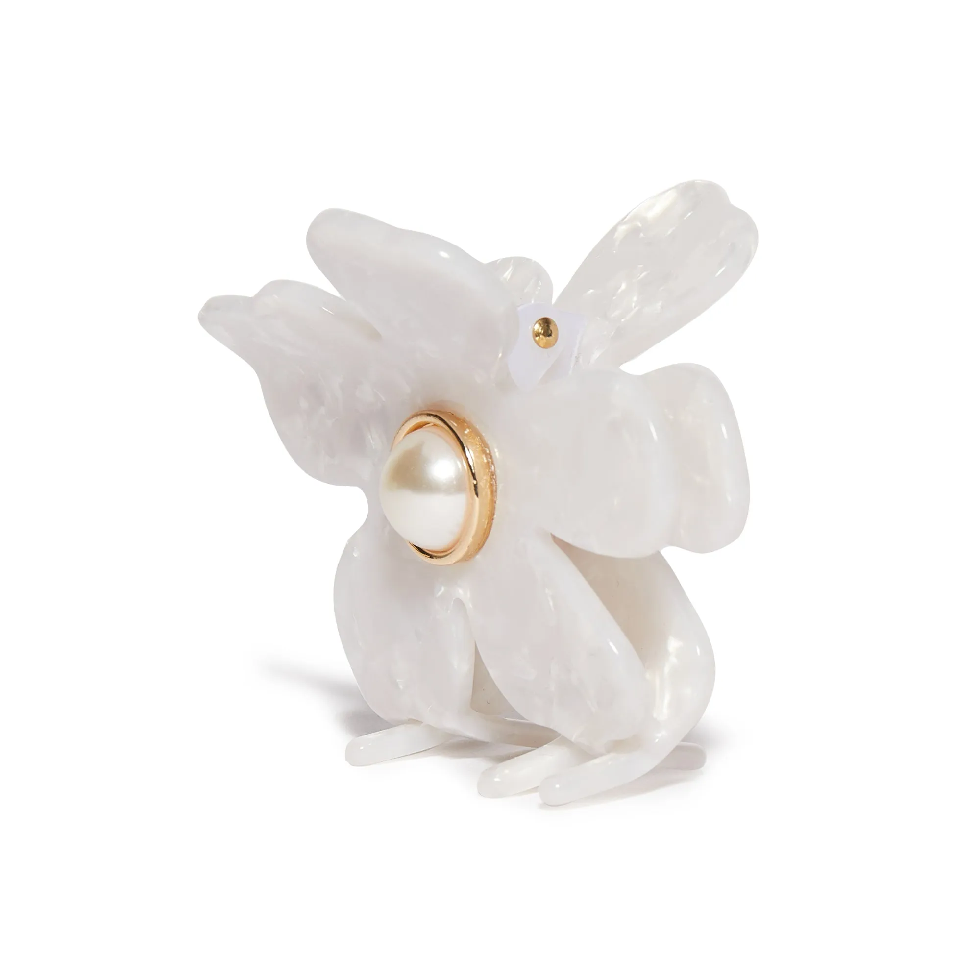 Mother of Pearl Lily Claw Clip