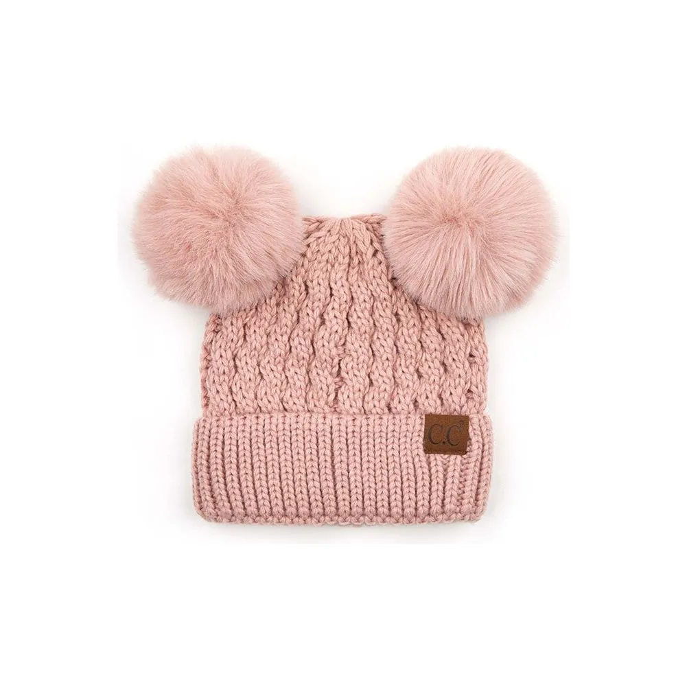 NEW C.C. Beanie Double Pom Hat