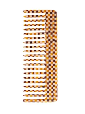 No. 2 Comb in Tortoise Checker