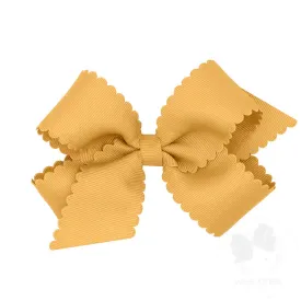 Old gold (OLG) scallop edge grosgrain bow