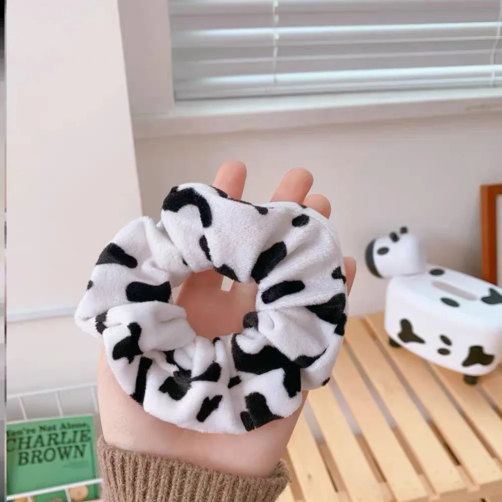 Oversized Leopard Dots Tie Dye Velvet Hair Scrunchies Hairbands