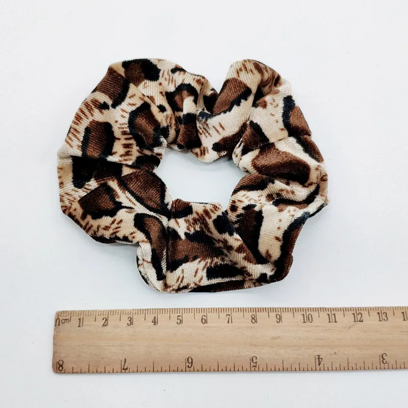 Oversized Leopard Dots Tie Dye Velvet Hair Scrunchies Hairbands