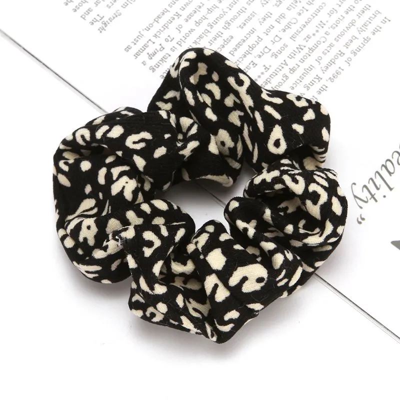 Oversized Leopard Dots Tie Dye Velvet Hair Scrunchies Hairbands