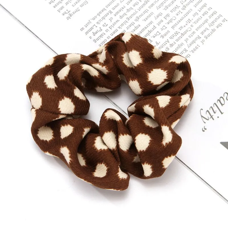 Oversized Leopard Dots Tie Dye Velvet Hair Scrunchies Hairbands