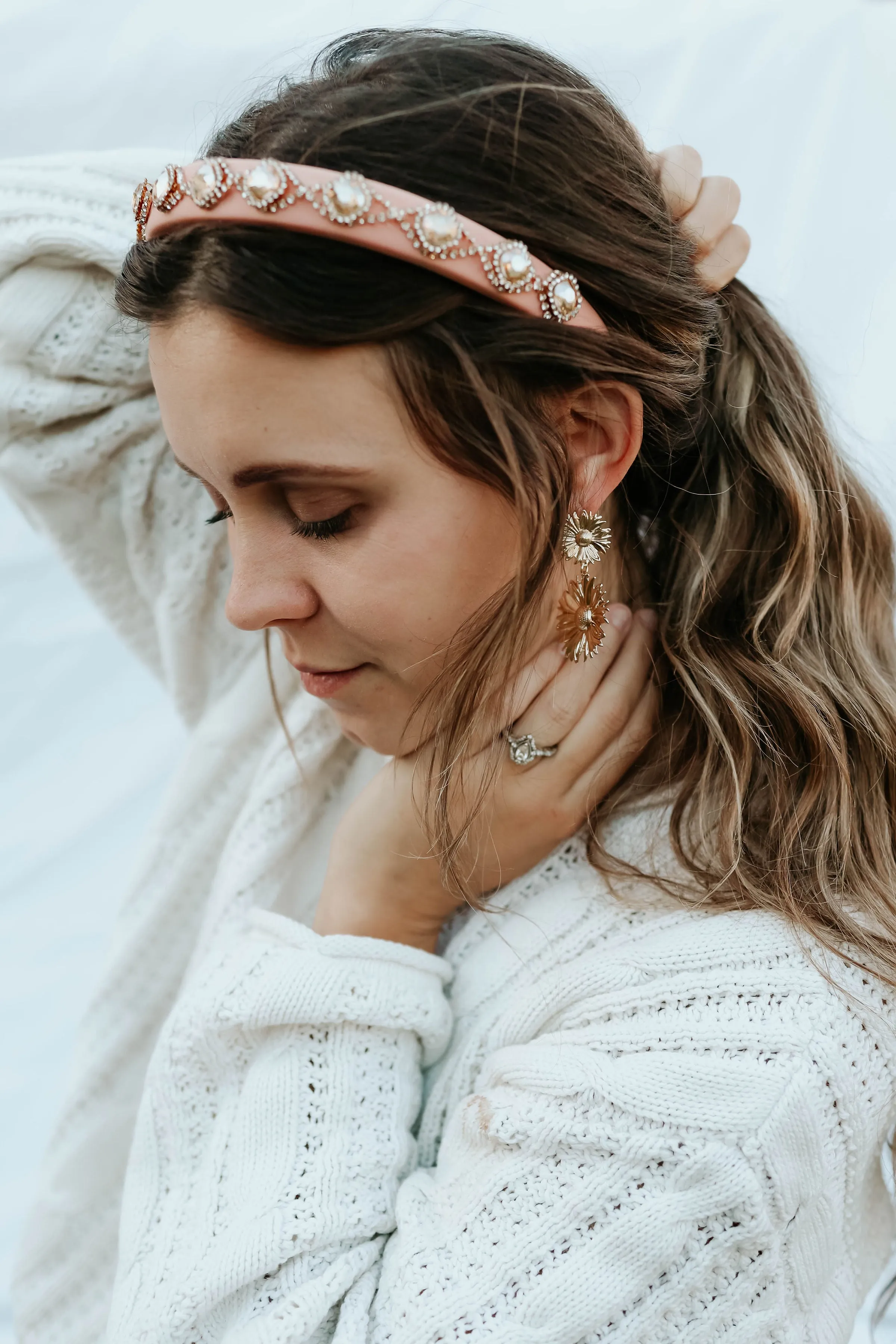 Peach Rose Headband