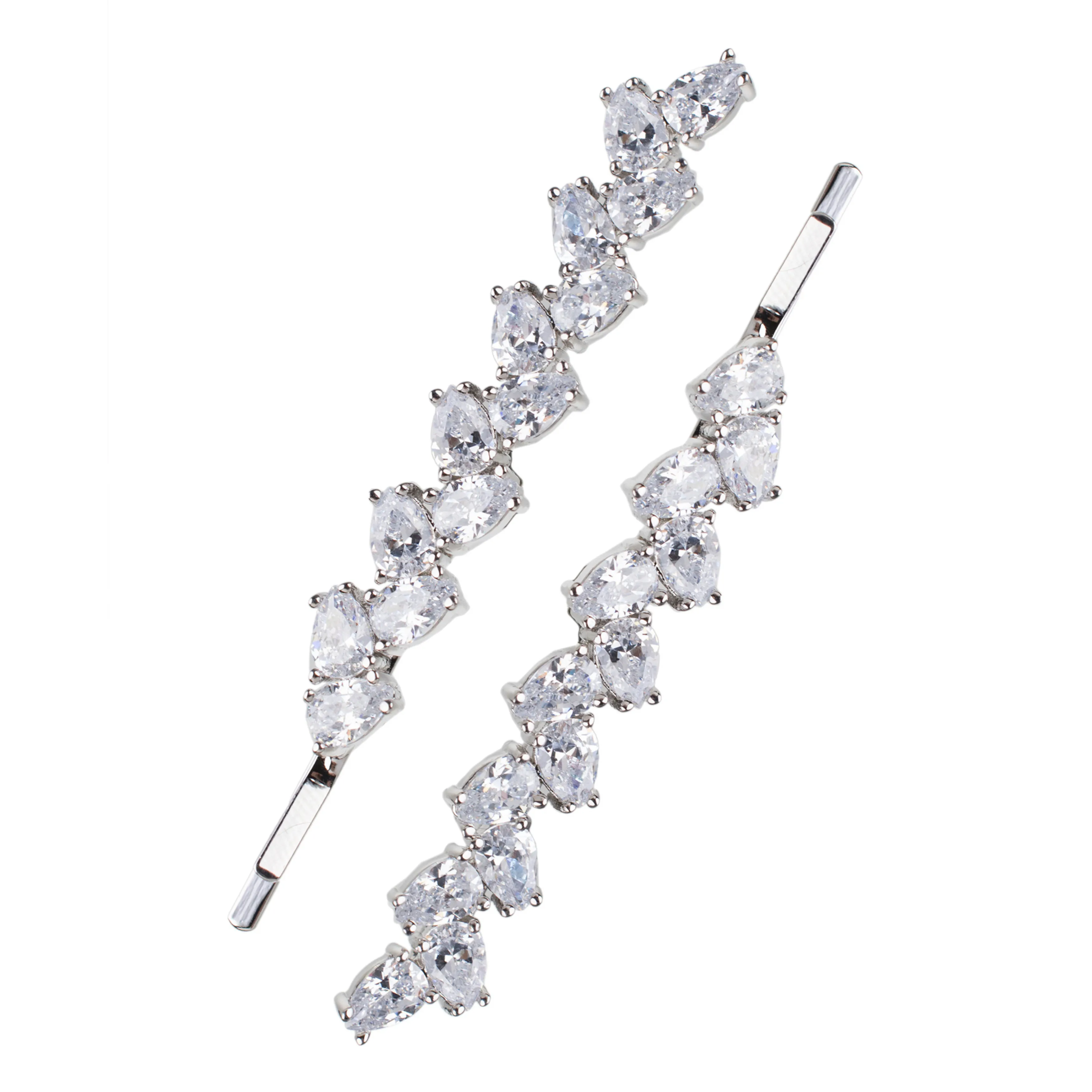 Pear CZ Hair Pin Set