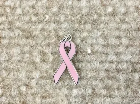 Pink Ribbon Silver Charm