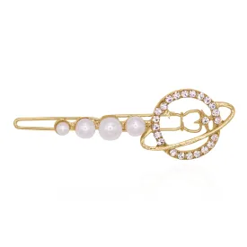 Pixie Pearl Planet Hair Clip | Gold