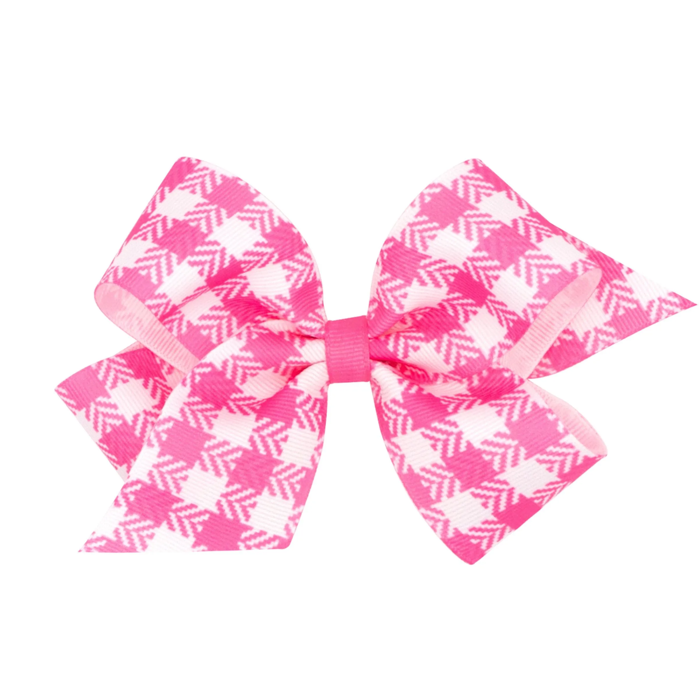 Plaid printed grosgrain bows