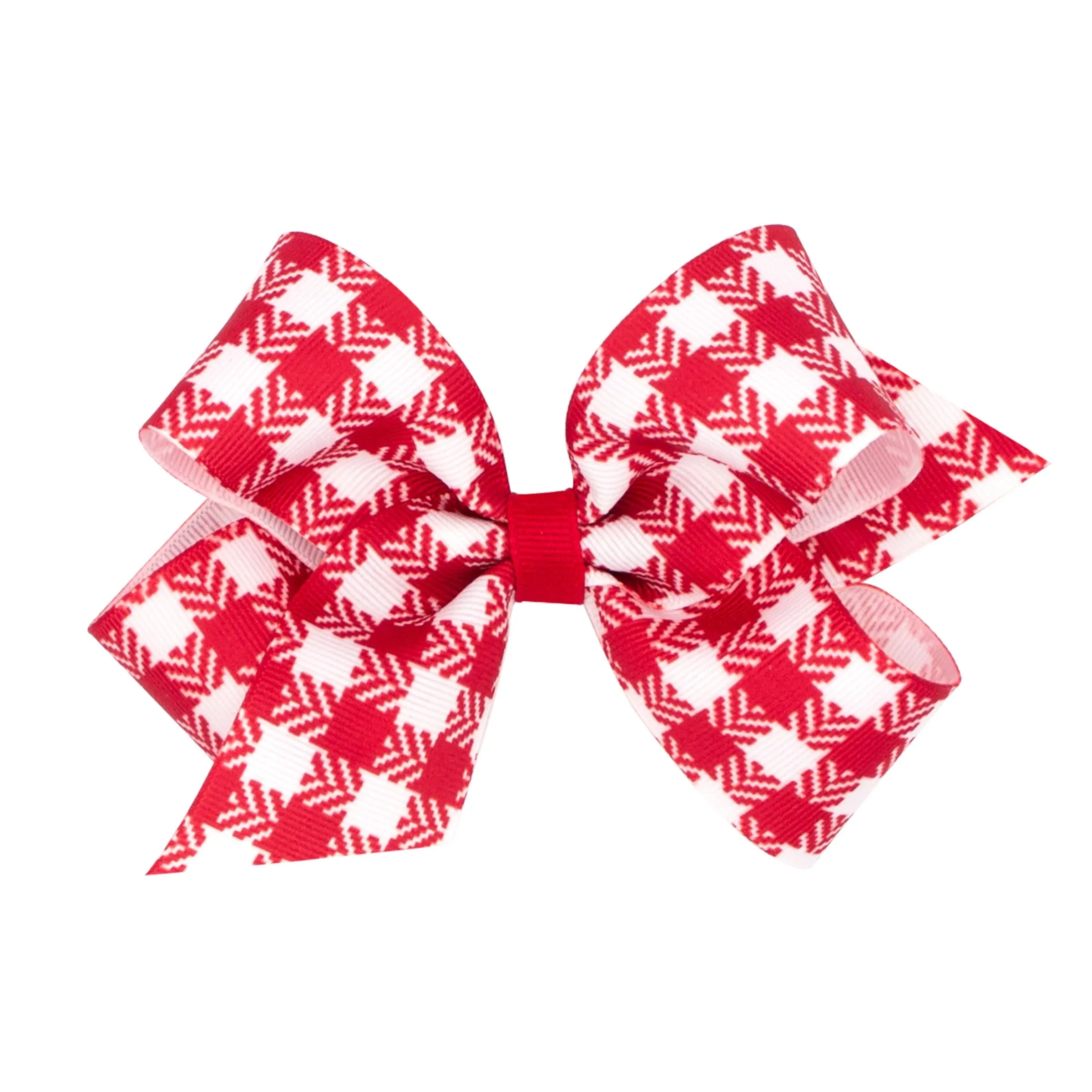 Plaid printed grosgrain bows