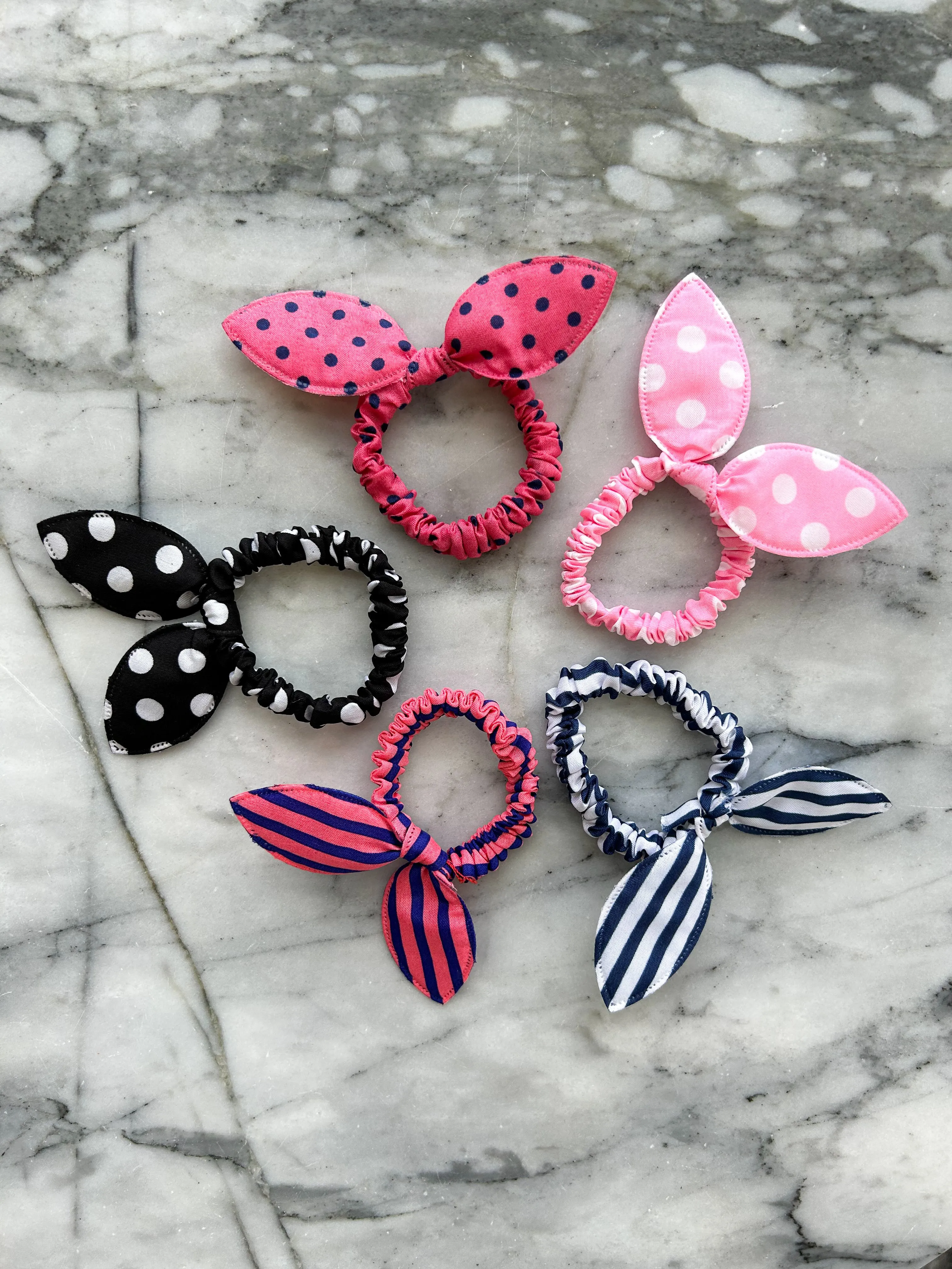 Proud Poppy 5 Pack Bow Hair Ties