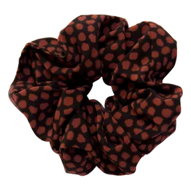 Quinn Spotted Scrunchie in Rust