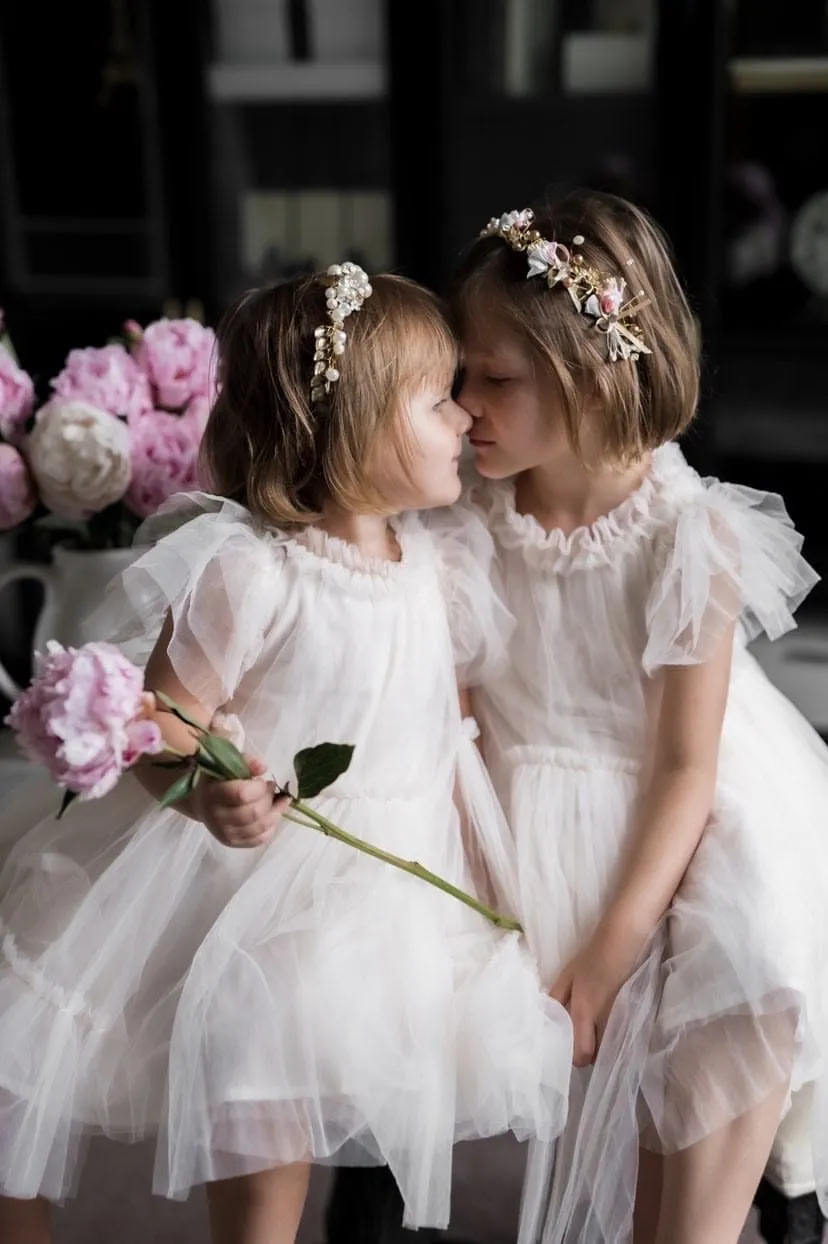 Rose Gold Flower Hair Garland