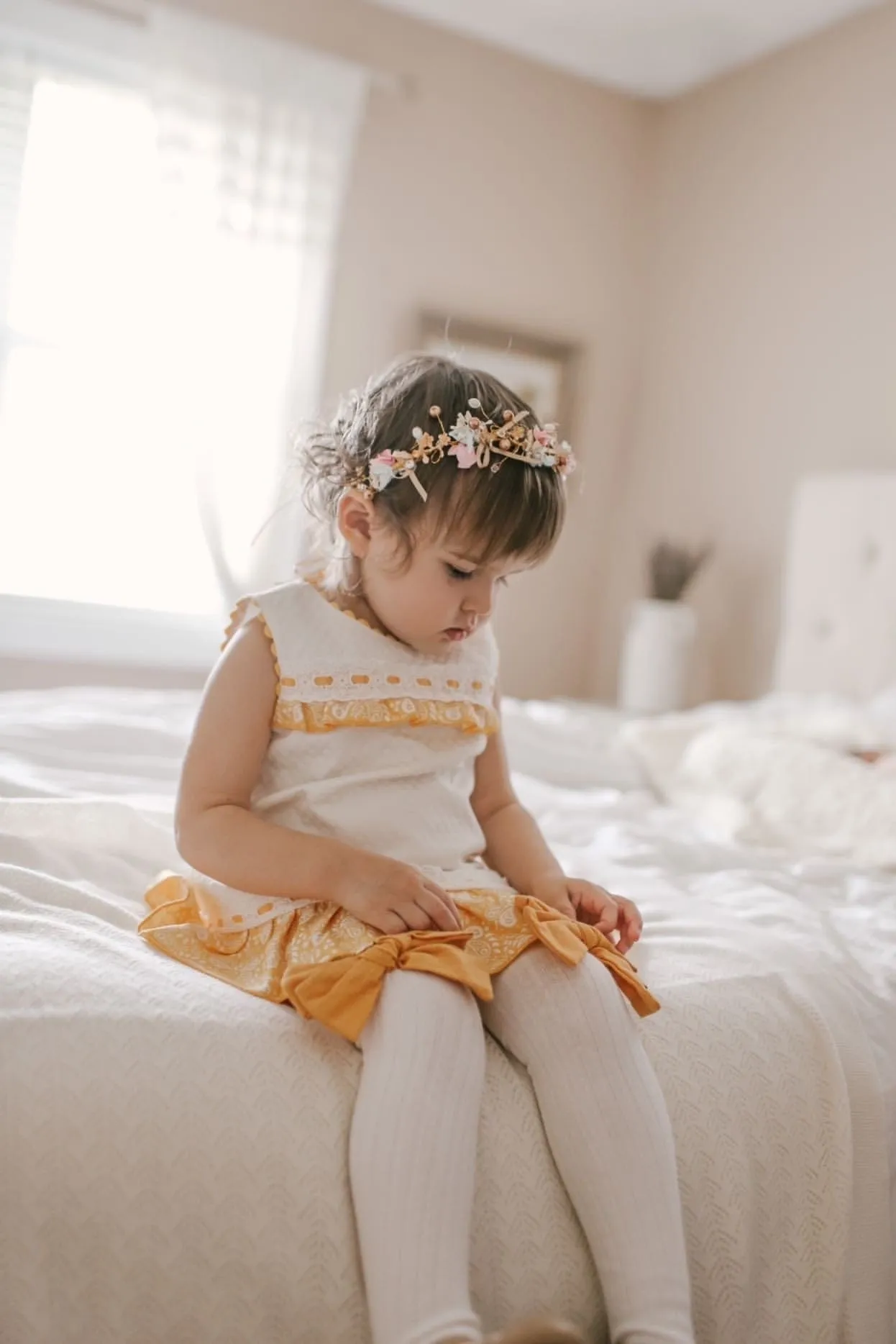 Rose Gold Flower Hair Garland