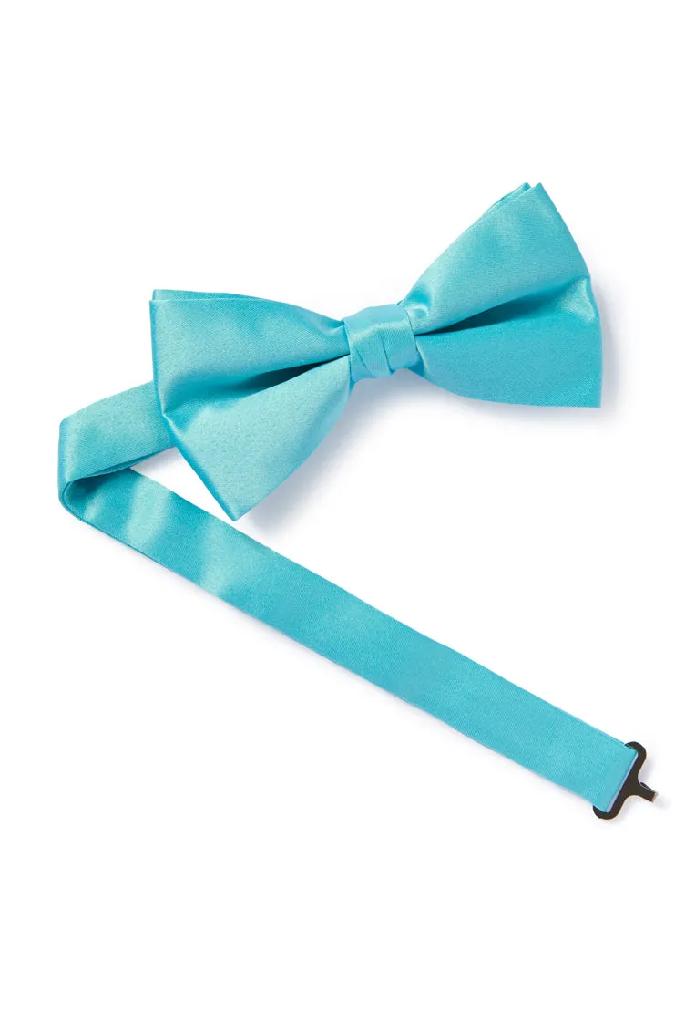 Satin Bow Tie - Light Turquoise