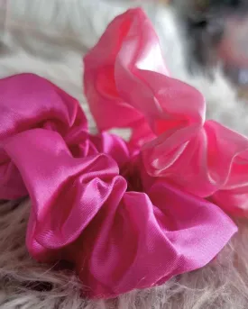 Scrunchie Satin Set Pink | Handmade