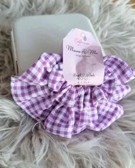 Scrunchie Set Mama & Me - Vichy Lila | Handmade