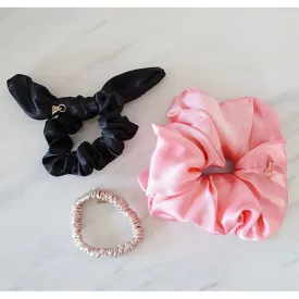 Silk Hair Scrunchies- Set of 3 in a box