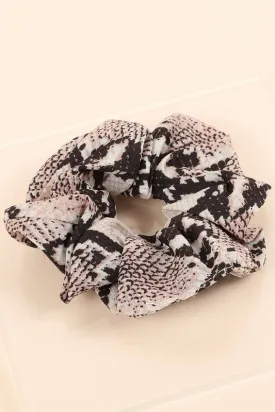 SNAKE PRINT HAIR SCRUNCHIE