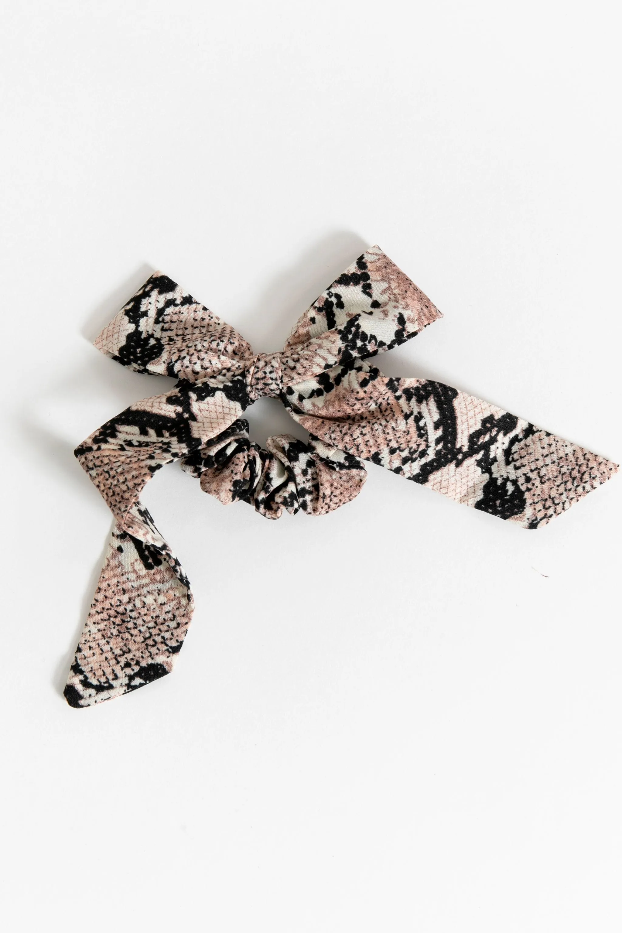 Snakeskin Tie w/ Bow Scrunchie