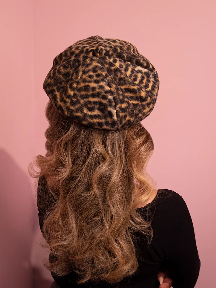 Starlet Beret in Vintage Leopard Print - Vixen by Micheline Pitt