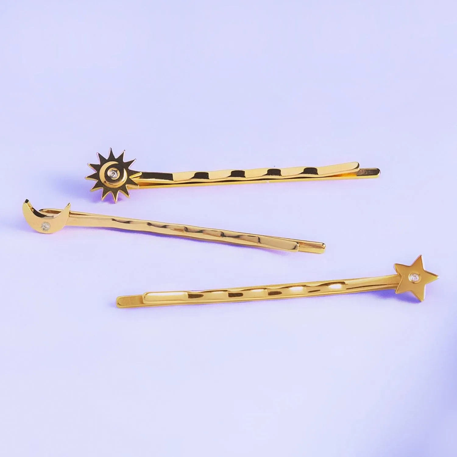 Sun, Moon & Star Hair Pins