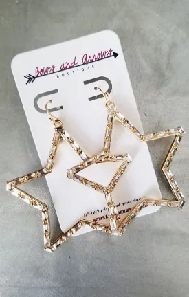 The Baguette Bead Star Earrings