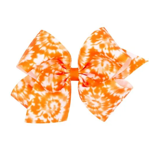 Tie-dye grosgrain bows