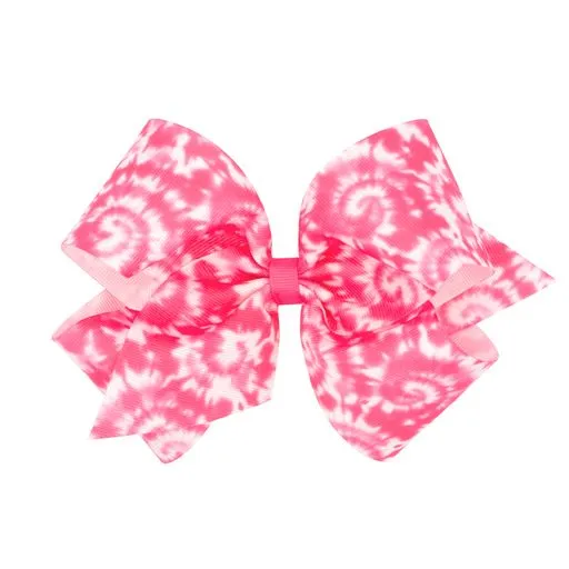 Tie-dye grosgrain bows