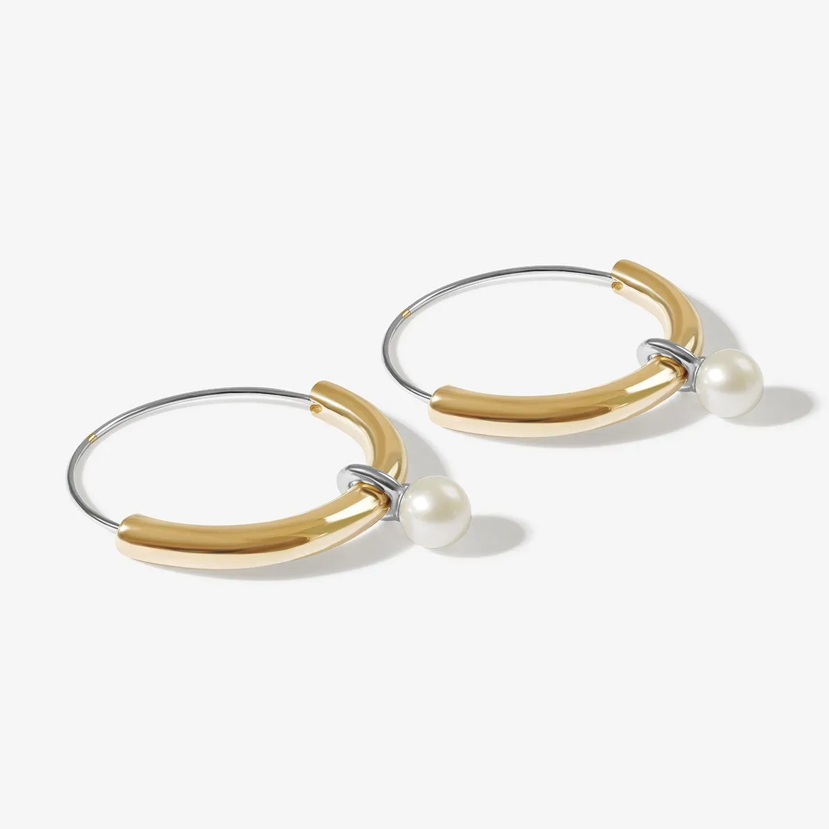 Timo pearl hoop earrings