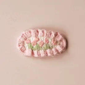 Tulippe Knit Children's Hair Clips - Pink