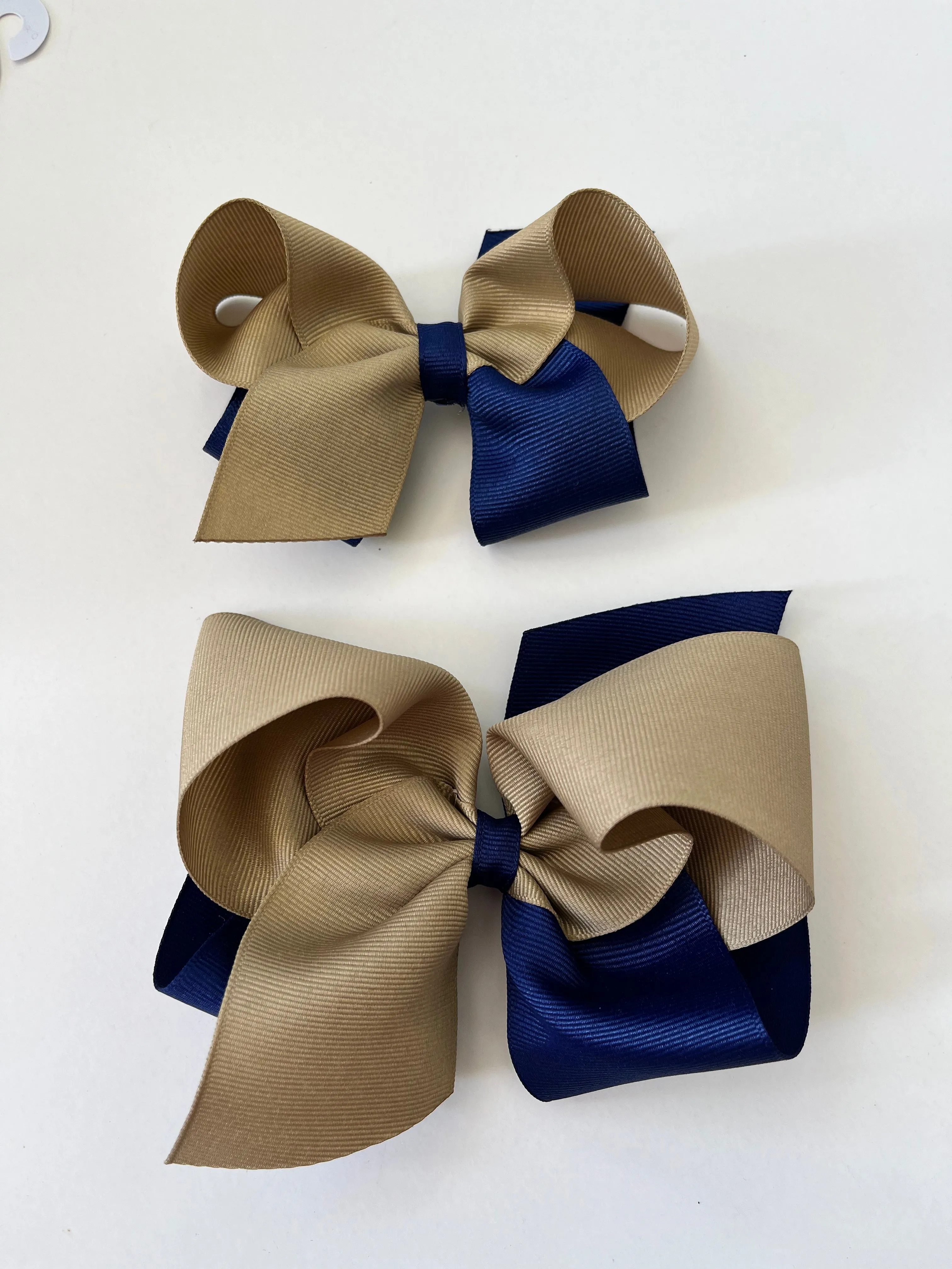 Two tone grosgrain bow- School colors