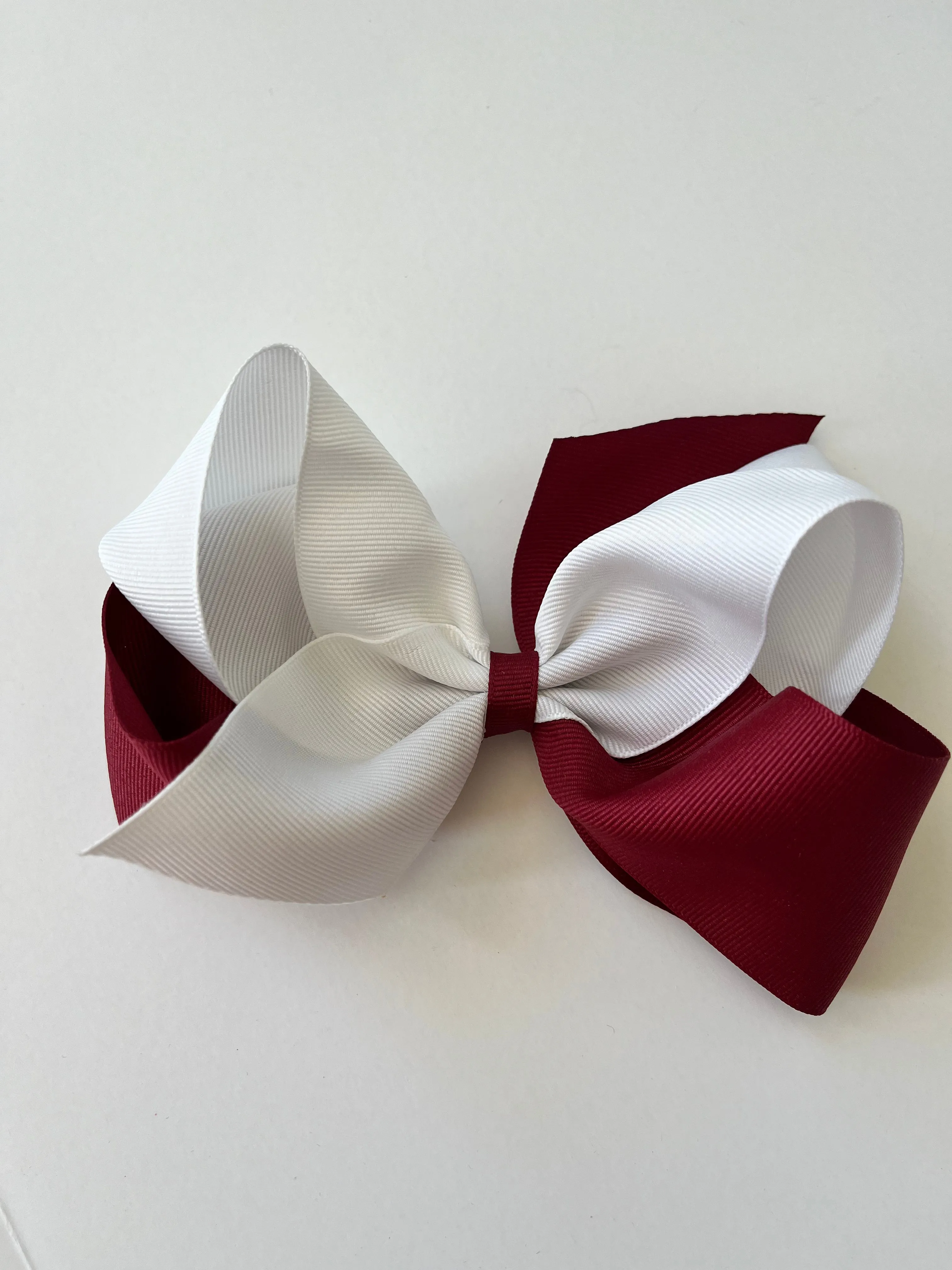 Two tone grosgrain bow- School colors