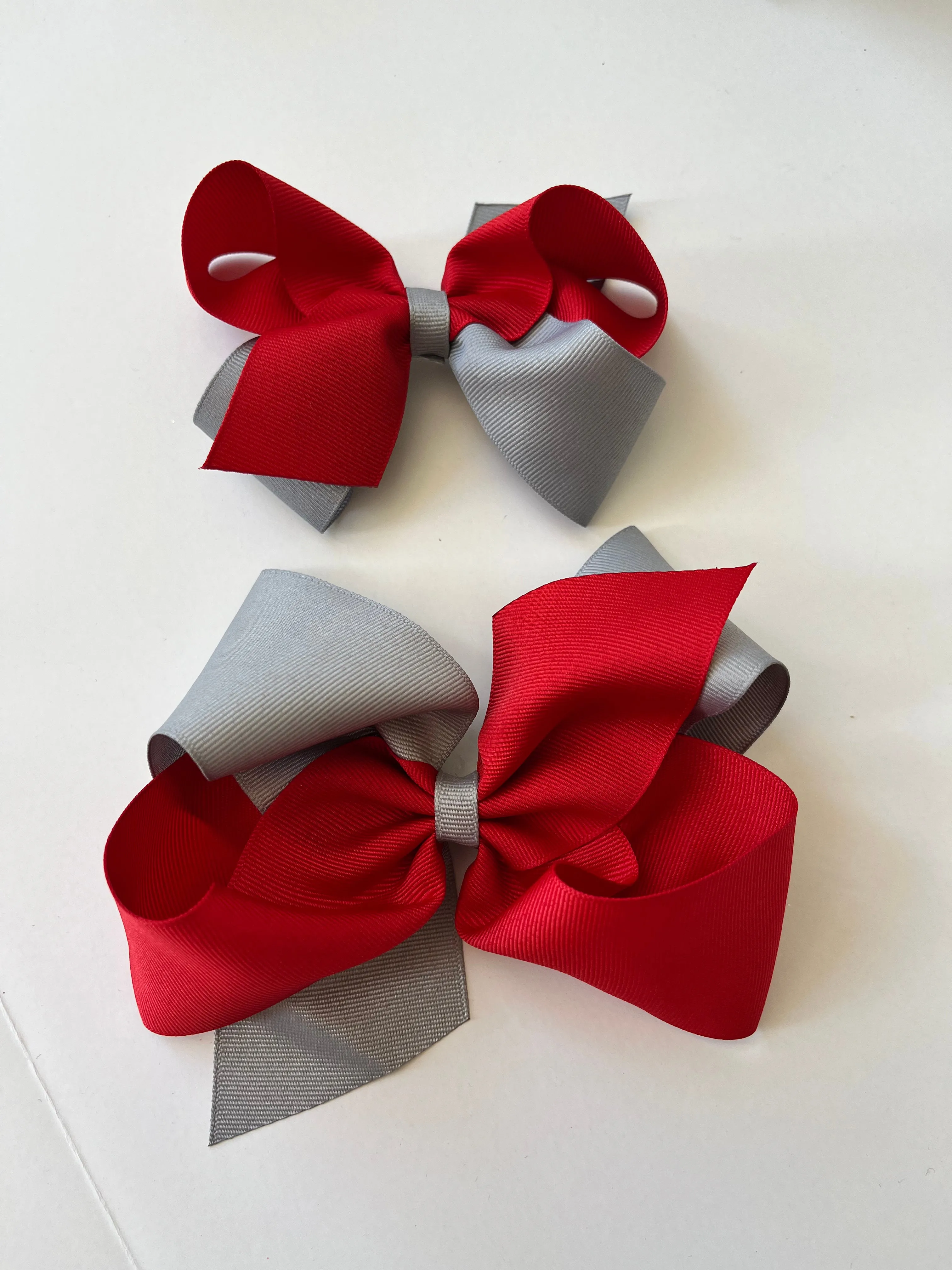 Two tone grosgrain bow- School colors